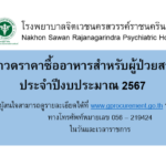 รูปประกาศประกวดราคาซื้ออาหาร ปี 2567